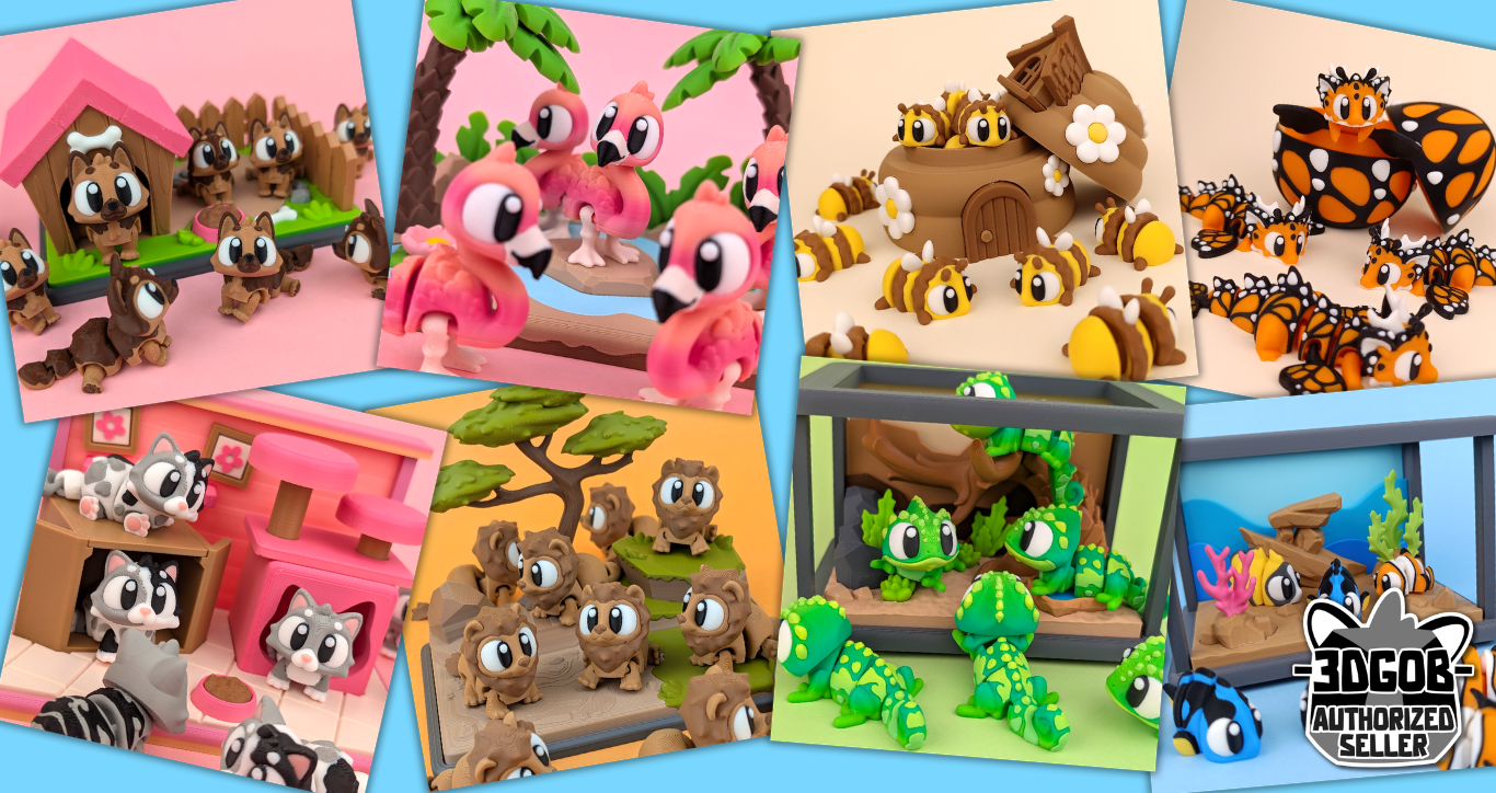 3DGOB Collection – Licensed Articulated Creatures and Display Sets