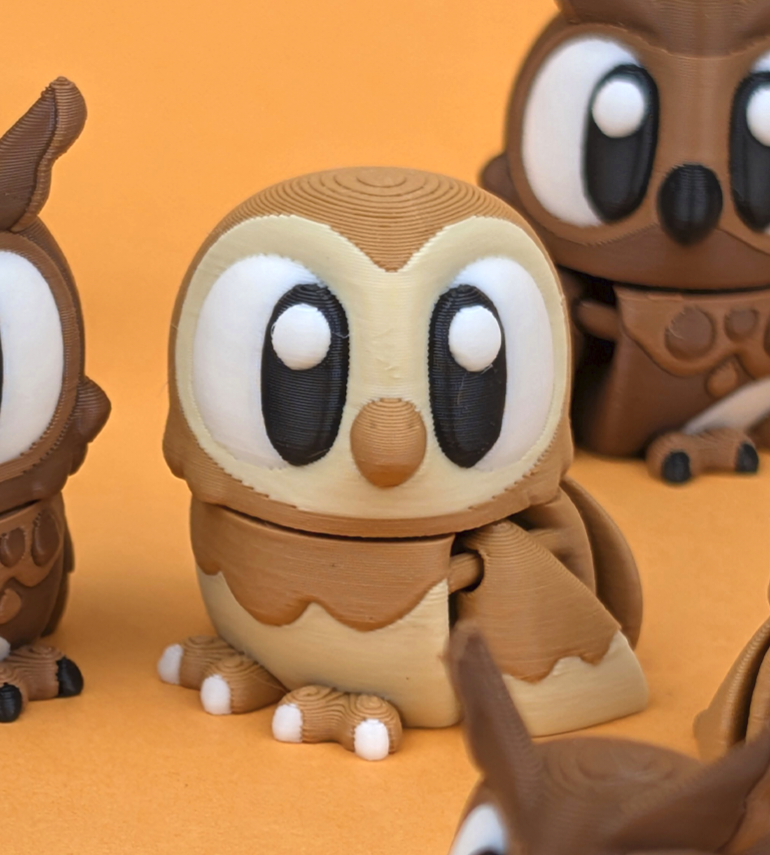 Flexi Owl – Articulated 3D‑Printed Woodland Friend