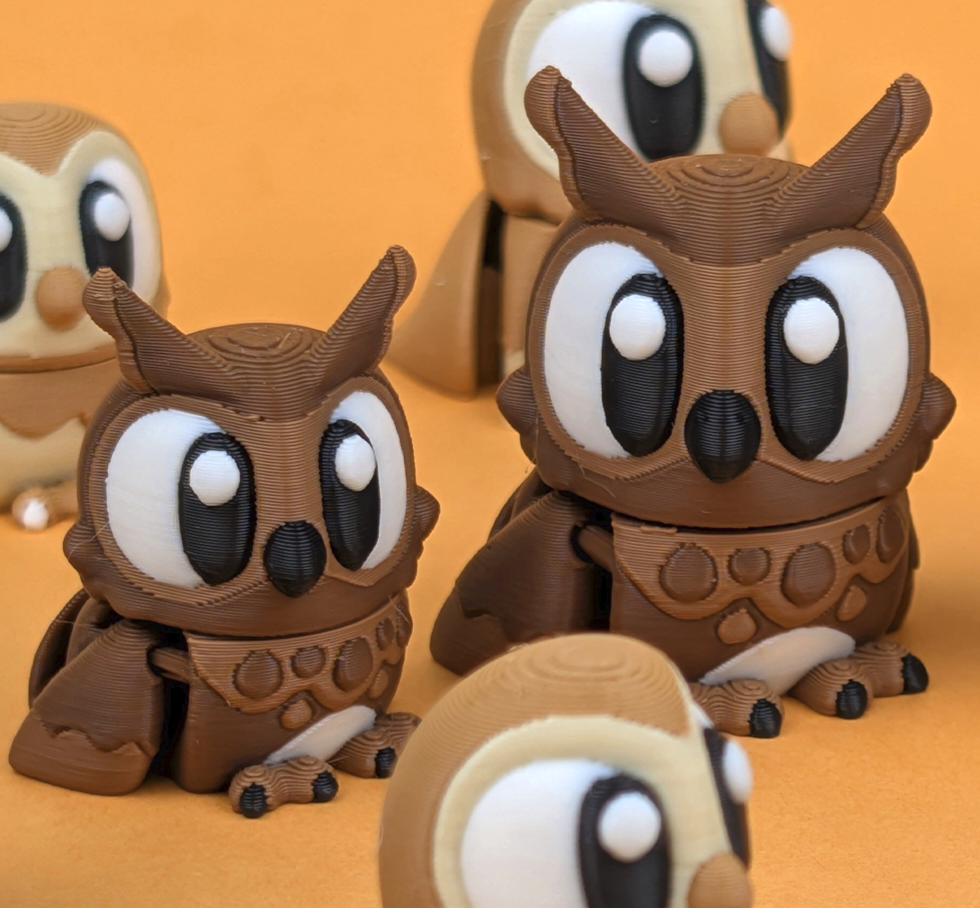Flexi Owl – Articulated 3D‑Printed Woodland Friend
