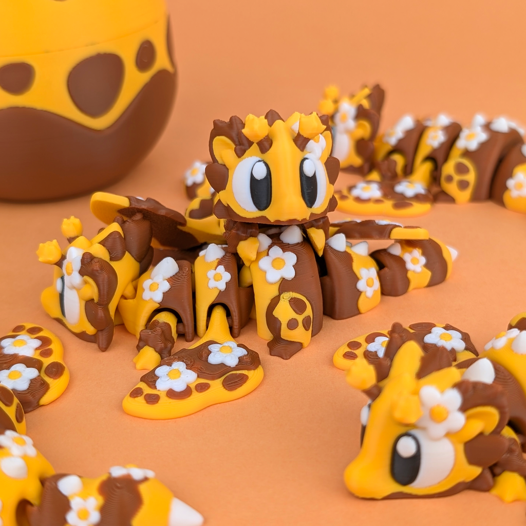 Flexi Bee Dragon - Articulated 3D‑Printed Dragon Friend