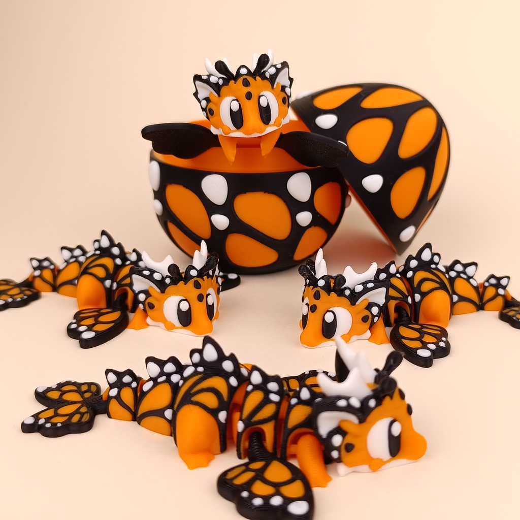 Flexi Butterfly Dragon - Articulated 3D‑Printed Dragon Friend