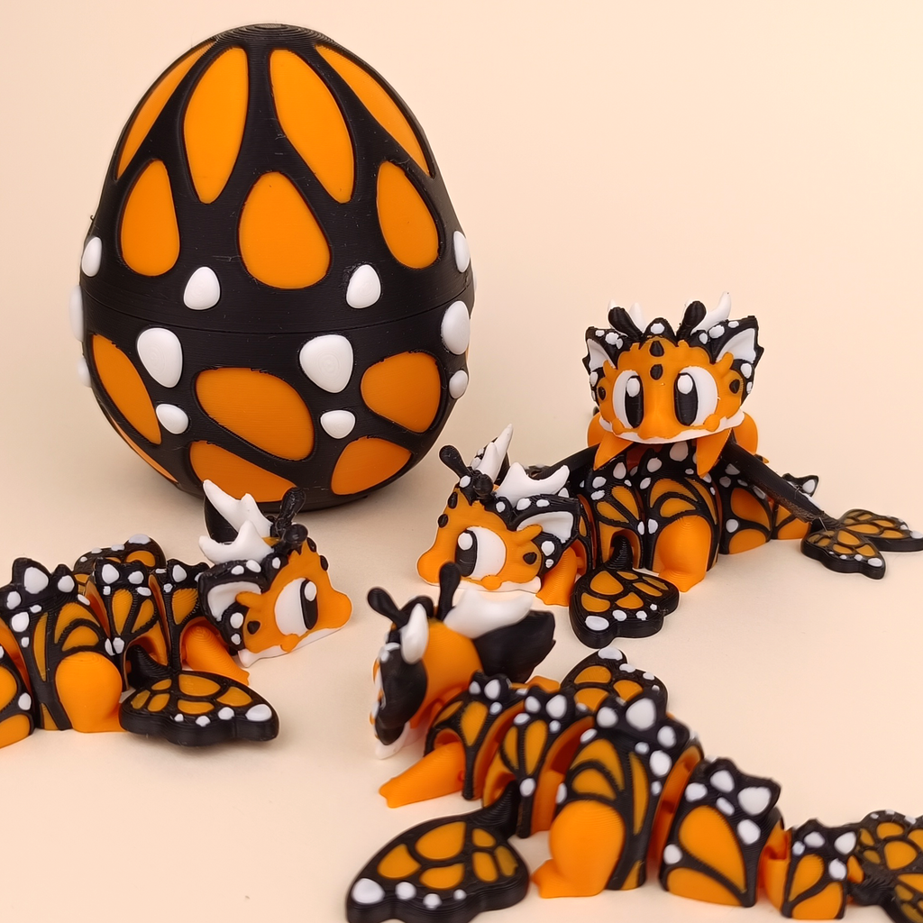 Flexi Butterfly Dragon - Articulated 3D‑Printed Dragon Friend