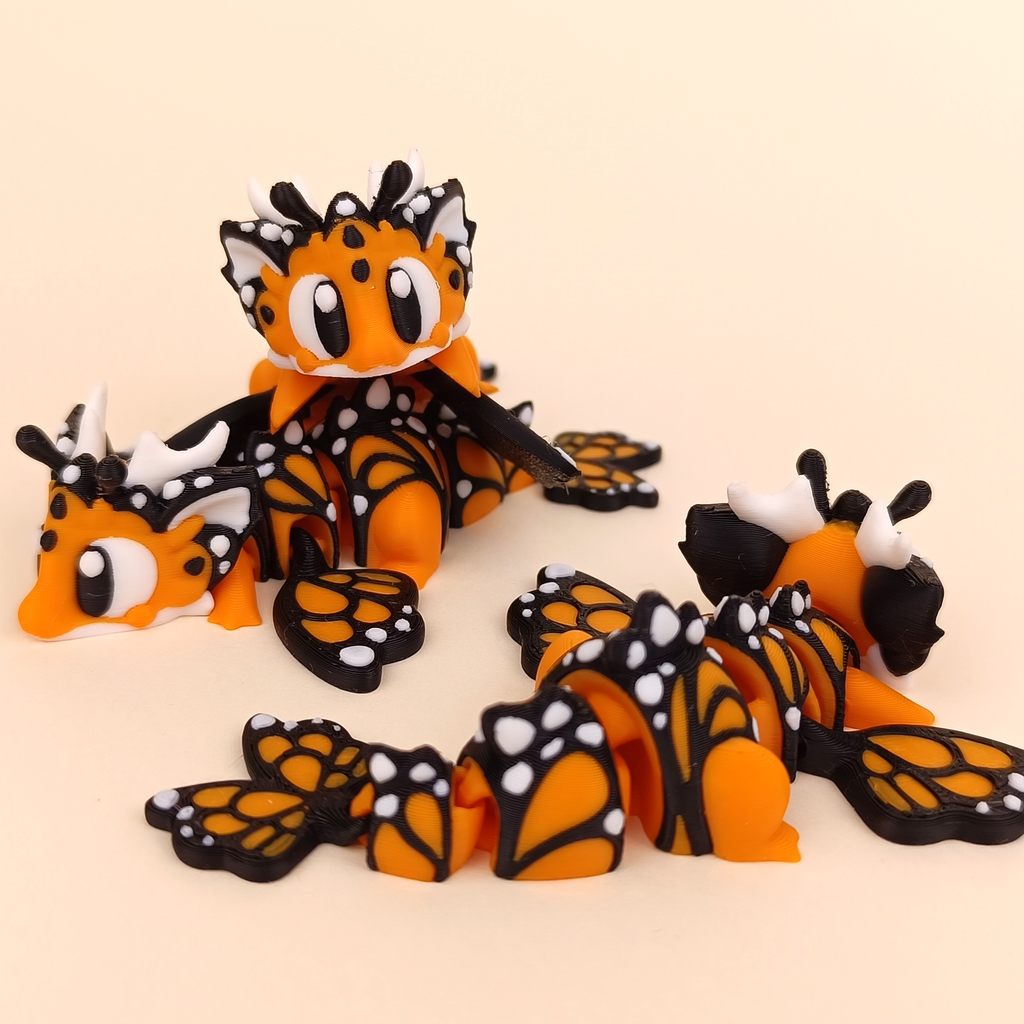 Flexi Butterfly Dragon - Articulated 3D‑Printed Dragon Friend