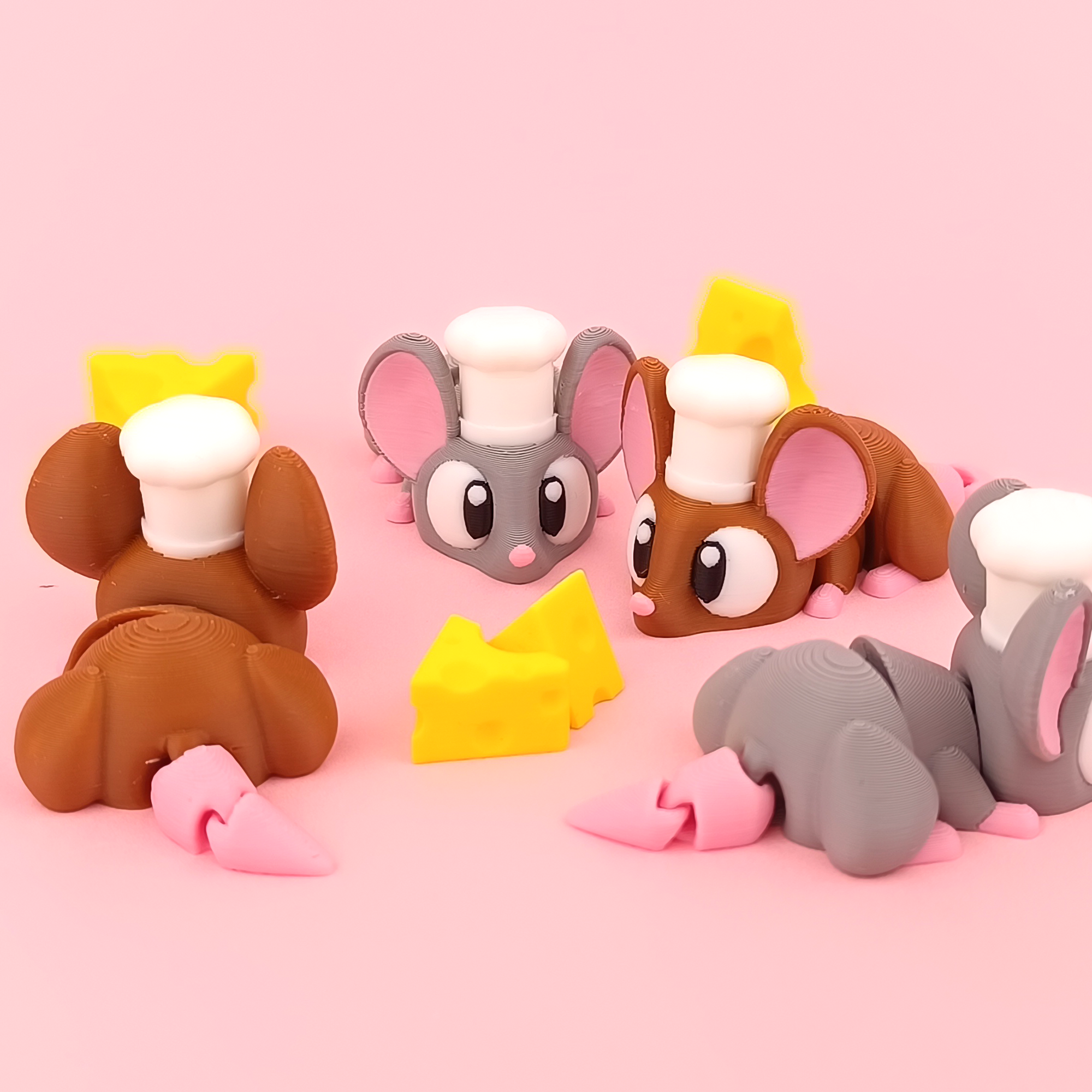 Flexi Chef Mouse – Articulated 3D‑Printed Animal Friend