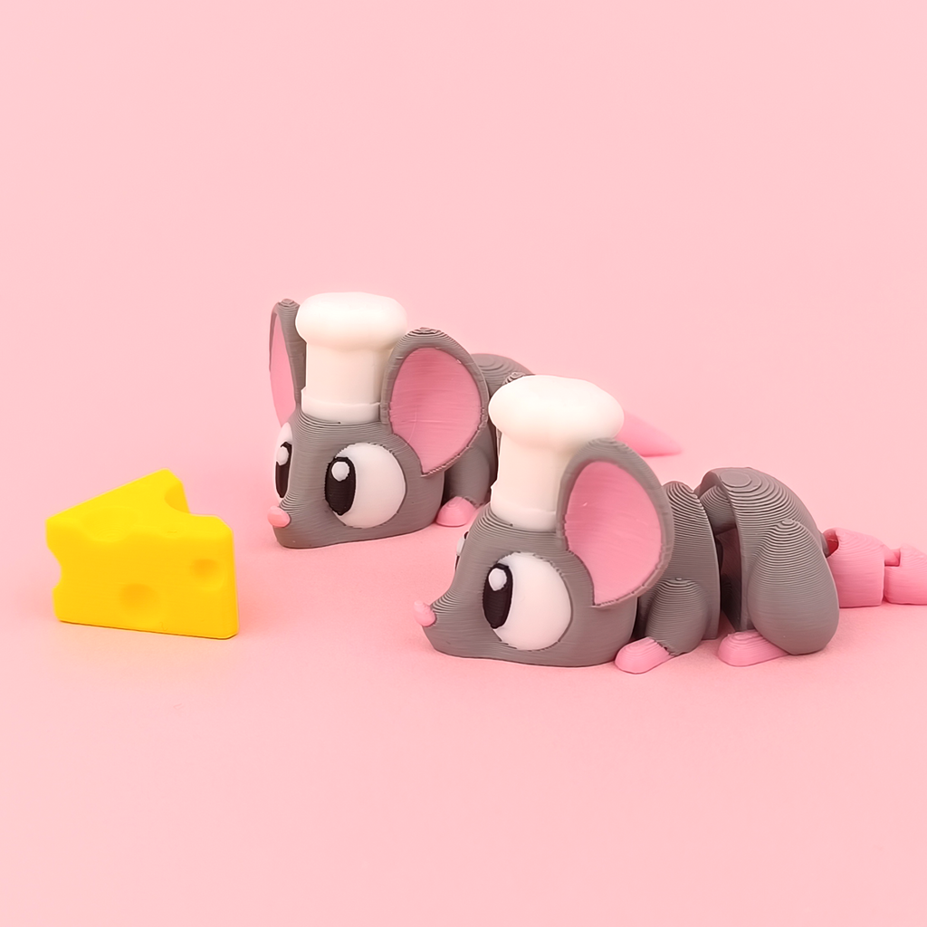 Flexi Chef Mouse – Articulated 3D‑Printed Animal Friend