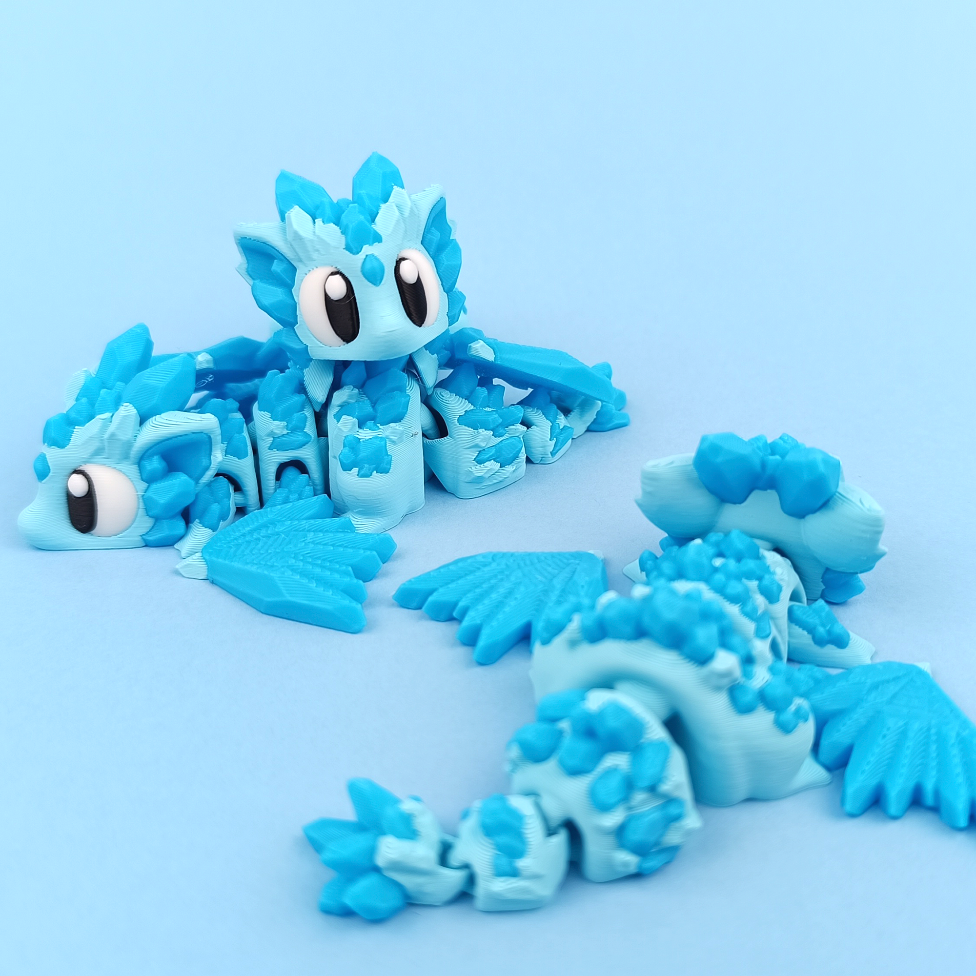 Flexi Crystal Dragon - Articulated 3D‑Printed Dragon Friend