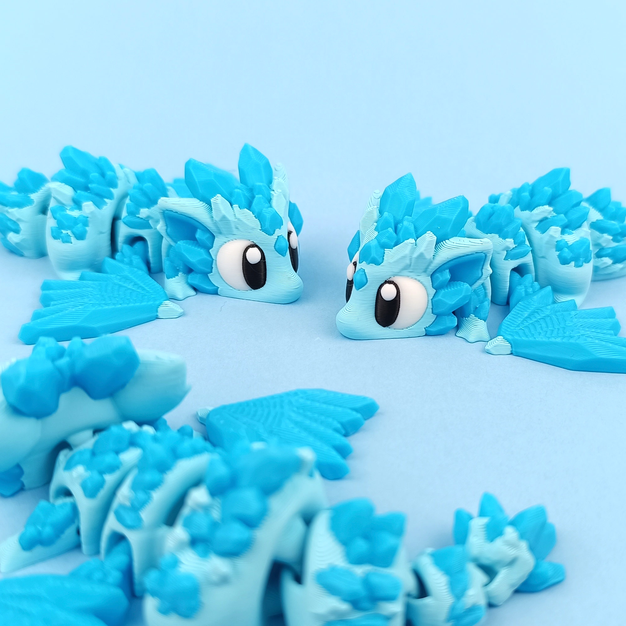 Flexi Crystal Dragon - Articulated 3D‑Printed Dragon Friend
