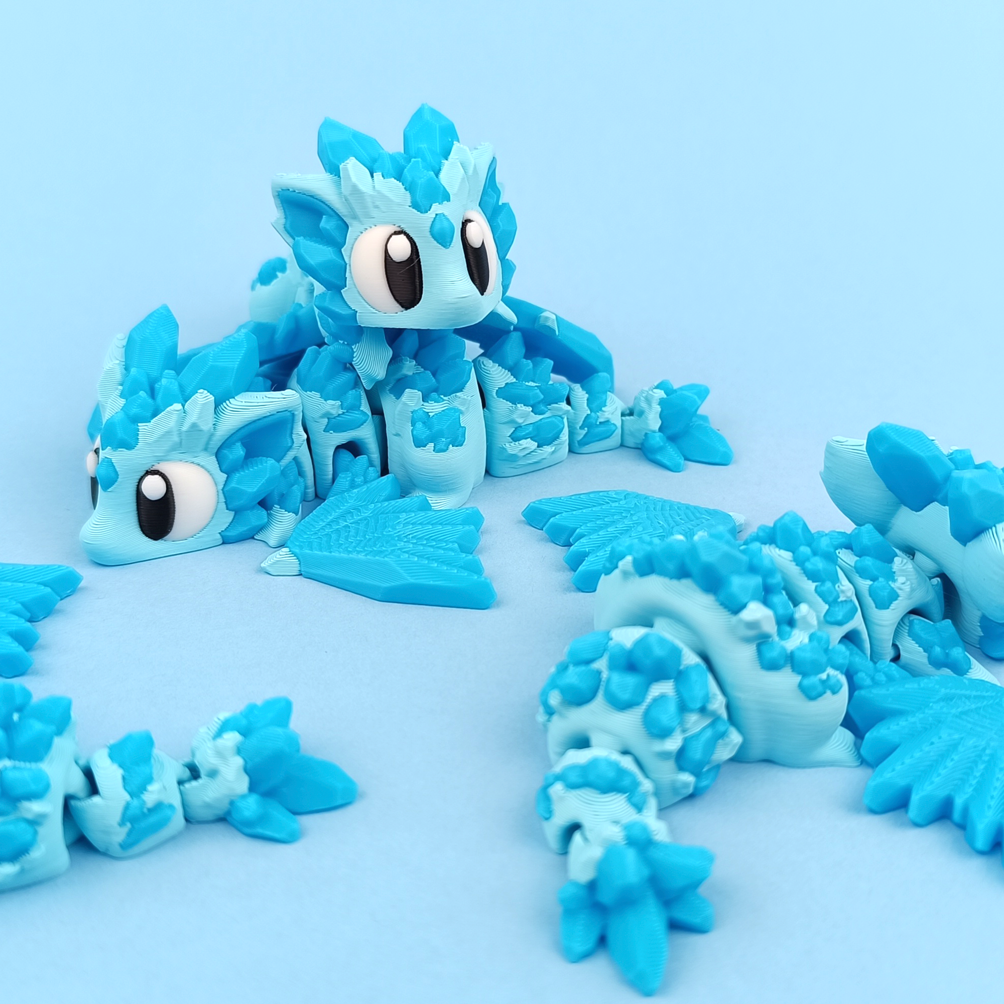 Flexi Crystal Dragon - Articulated 3D‑Printed Dragon Friend