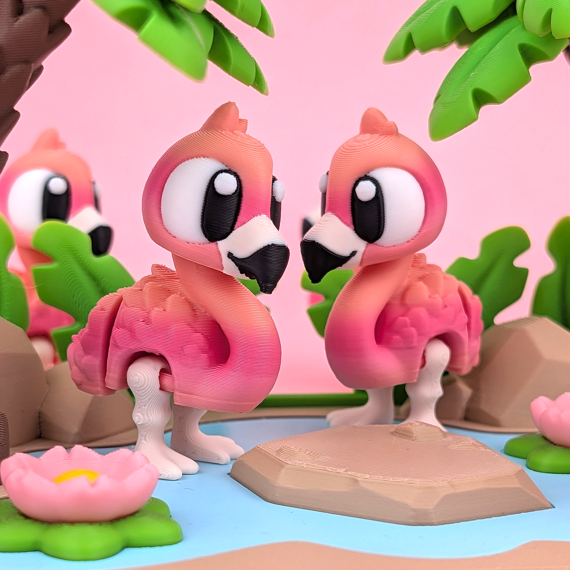 Flexi Flamingo – Articulated 3D‑Printed Animal Friend