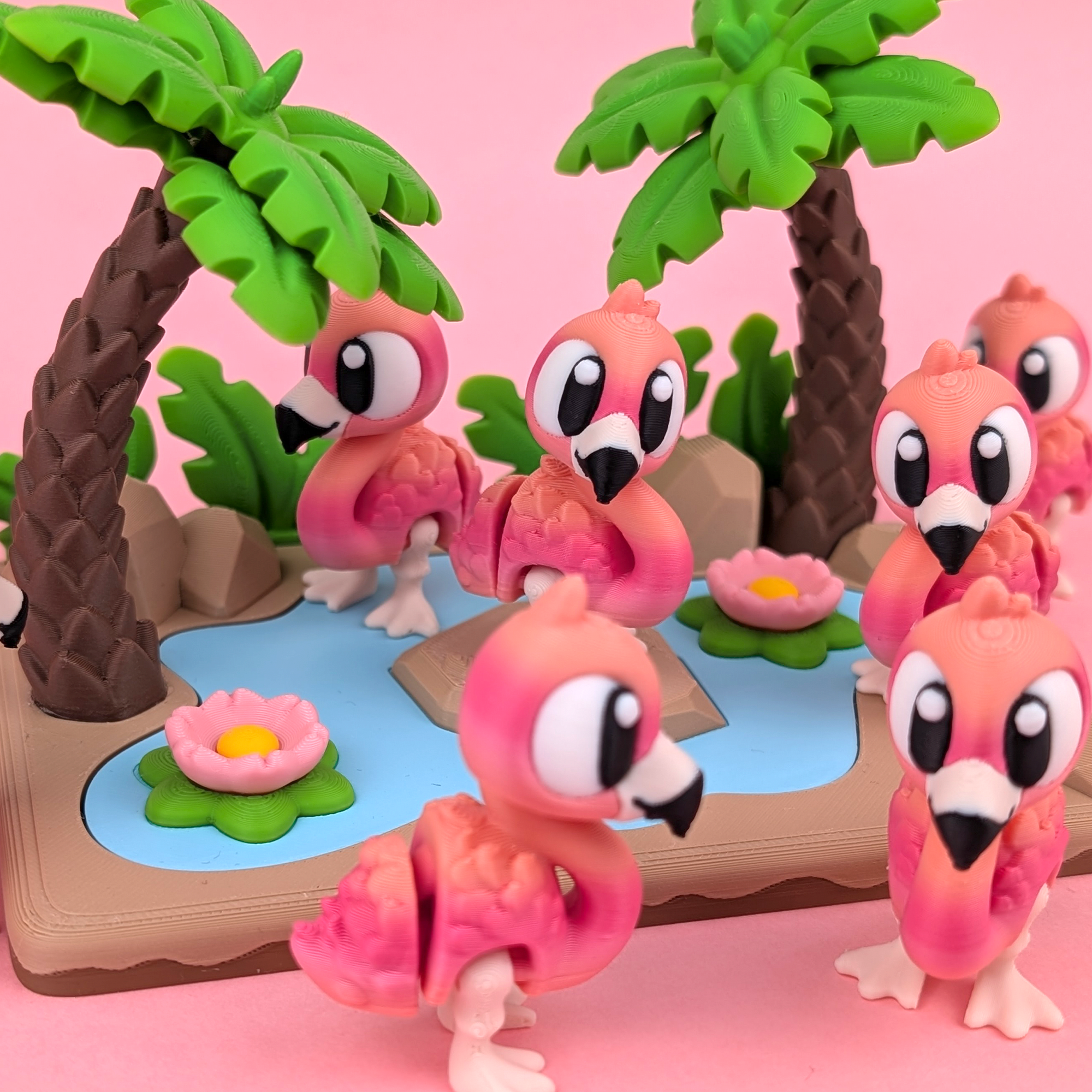 Flexi Flamingo – Articulated 3D‑Printed Animal Friend