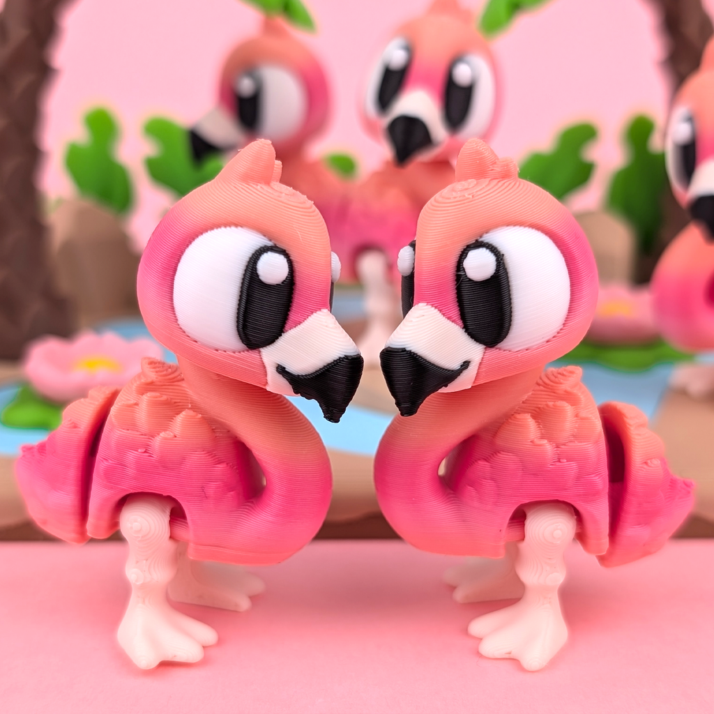 Flexi Flamingo – Articulated 3D‑Printed Animal Friend