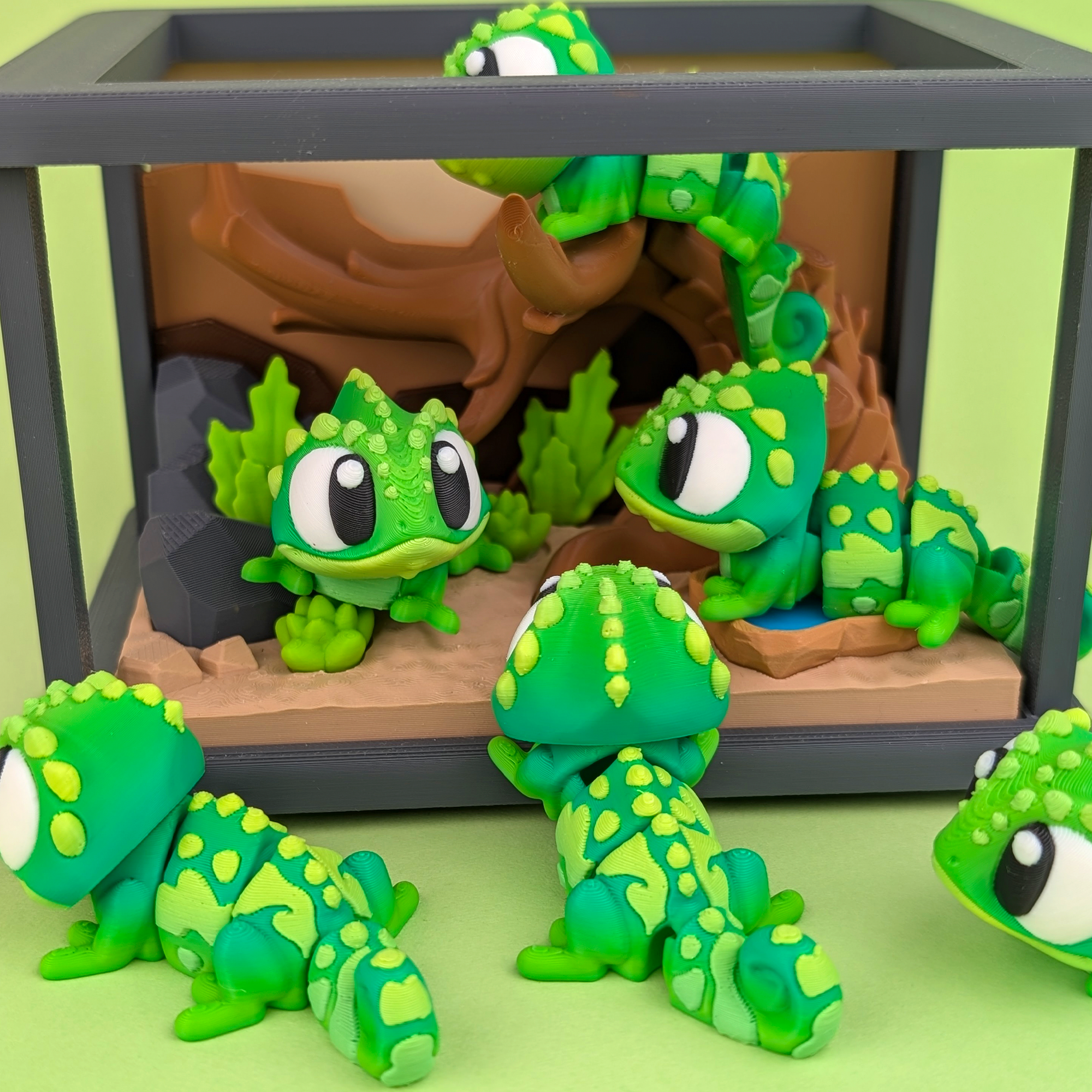 Flexi Chameleon – Articulated 3D‑Printed Animal Friend
