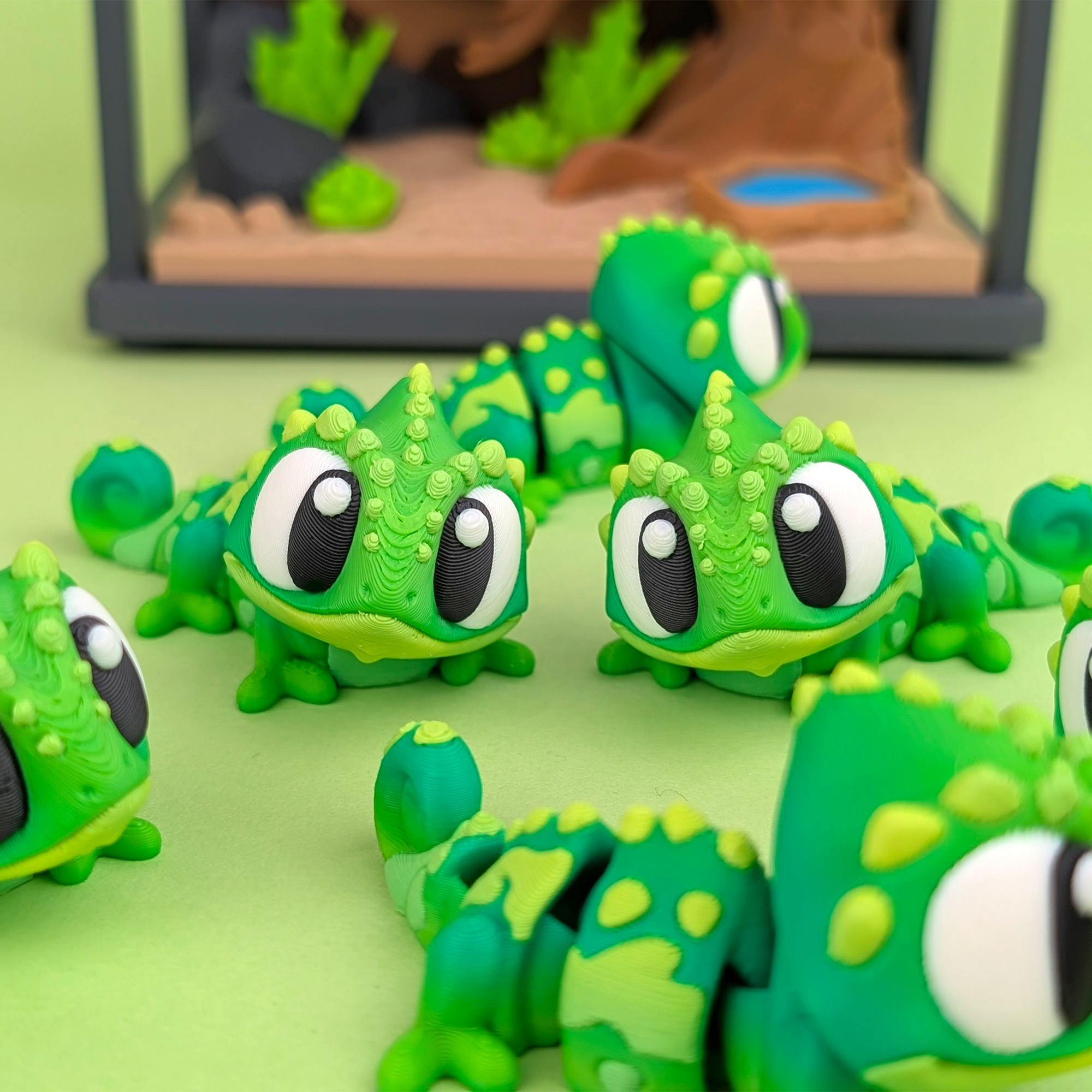 Flexi Chameleon – Articulated 3D‑Printed Animal Friend