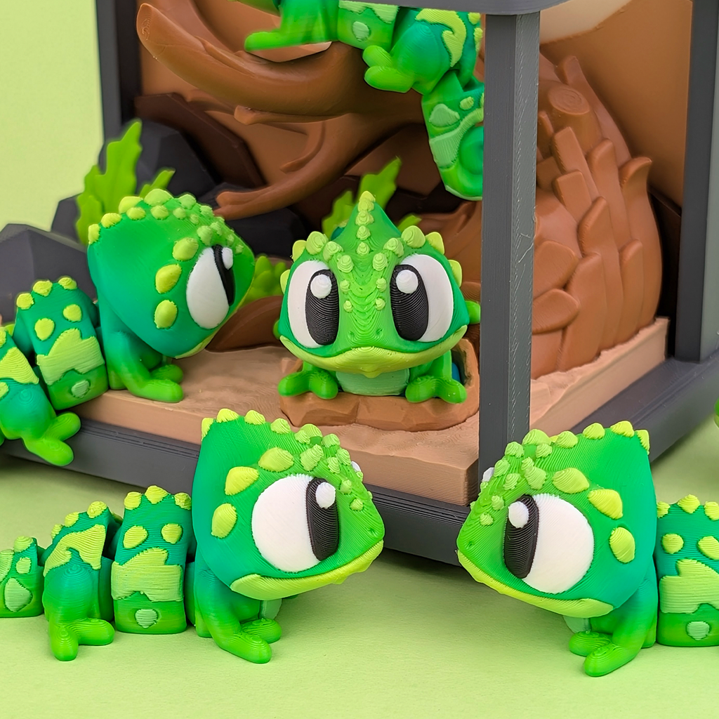 Flexi Chameleon – Articulated 3D‑Printed Animal Friend