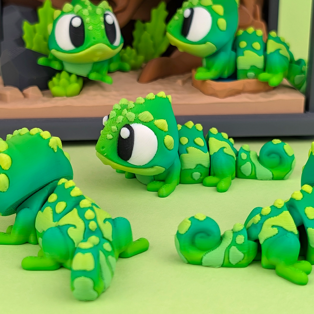 Flexi Chameleon – Articulated 3D‑Printed Animal Friend