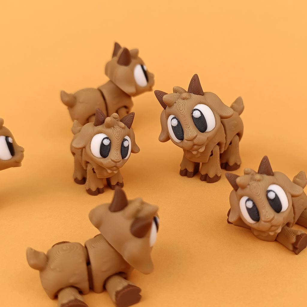 Flexi Goat – Articulated 3D‑Printed Farm Friend