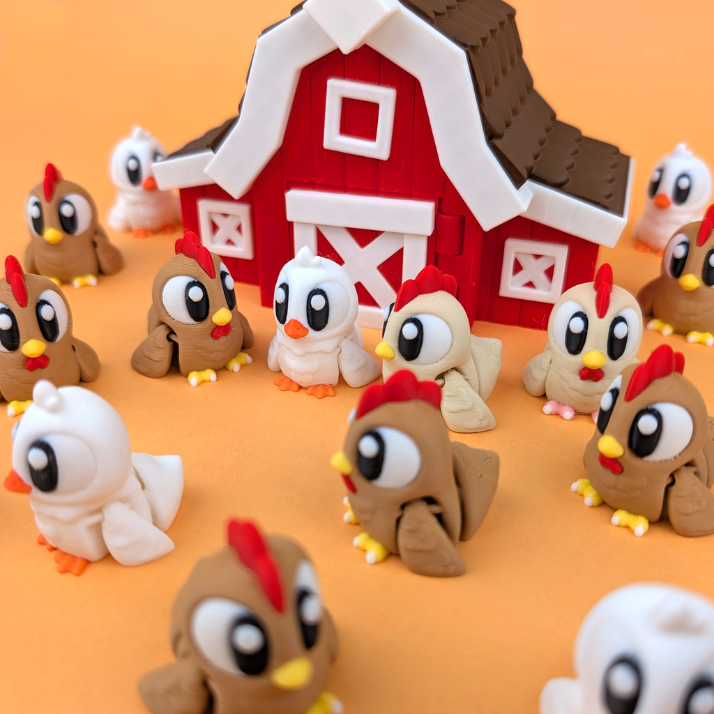 Flexi Chicken – Articulated 3D‑Printed Farm Friend