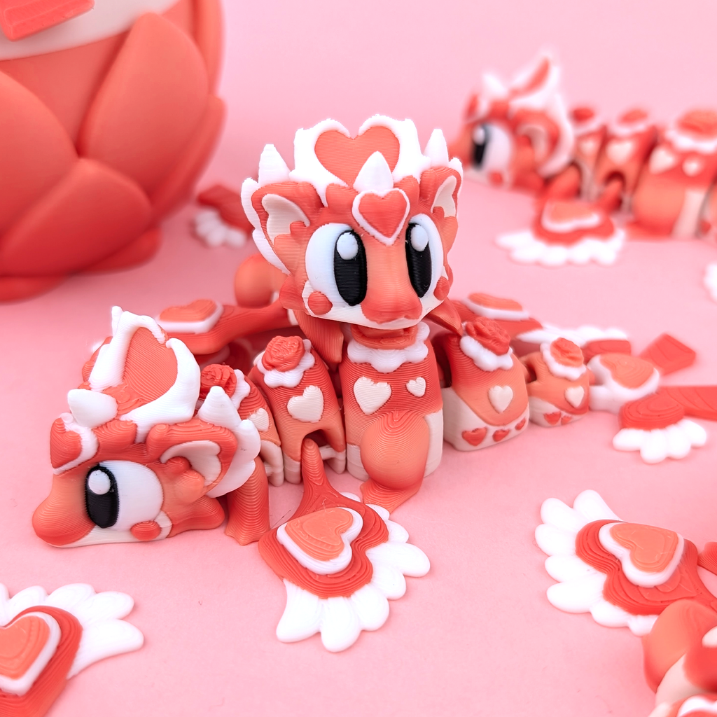 Flexi Heartseeker Dragon - Articulated 3D‑Printed Dragon Friend