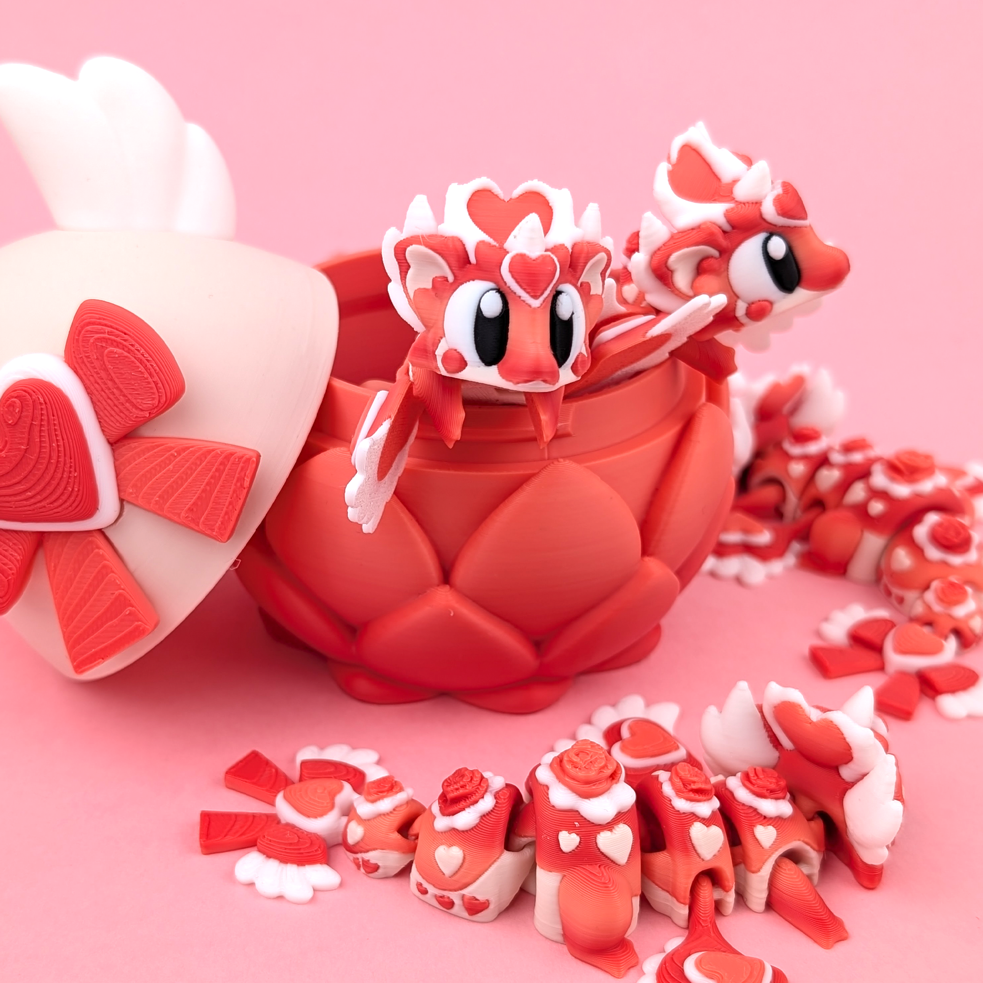 Flexi Heartseeker Dragon - Articulated 3D‑Printed Dragon Friend