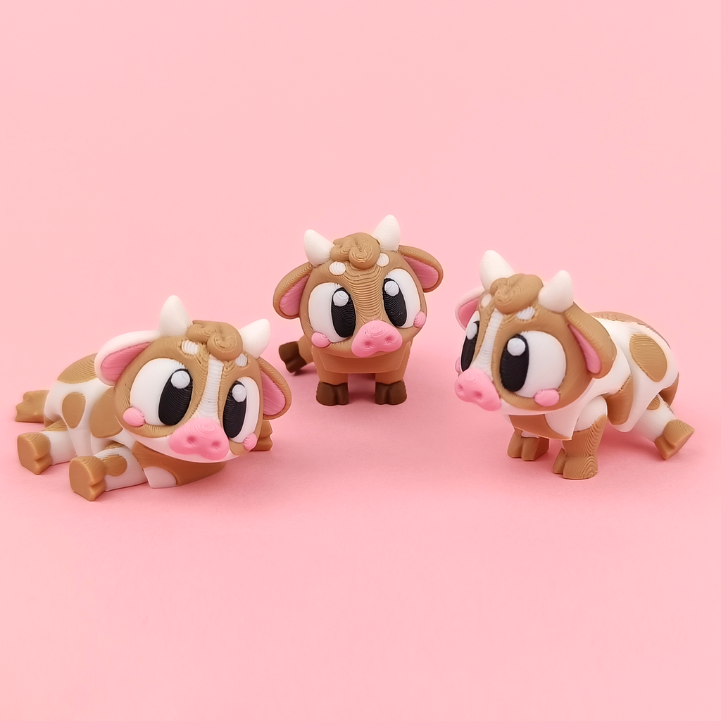 Flexi Cow – Articulated 3D‑Printed Farm Friend