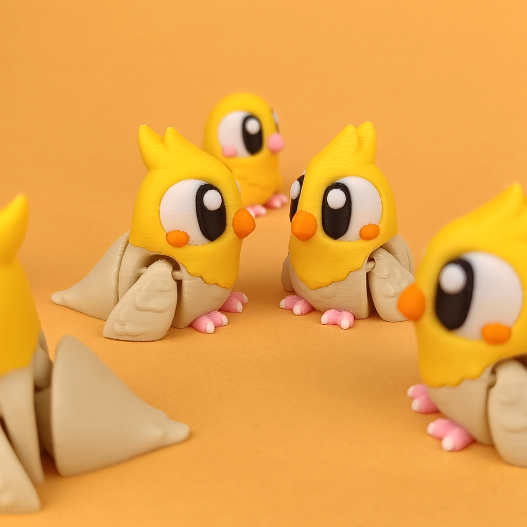 Flexi Budgie and Cockateil – Articulated 3D‑Printed Animal Friend