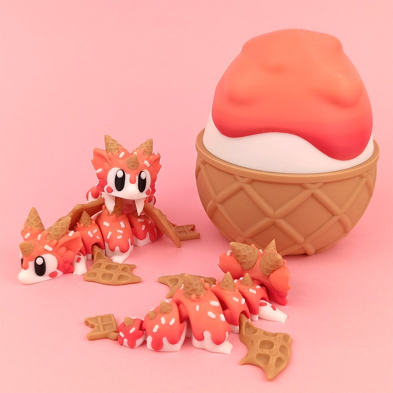 Flexi Sugar Rush Dragon - Articulated 3D‑Printed Dragon Friend