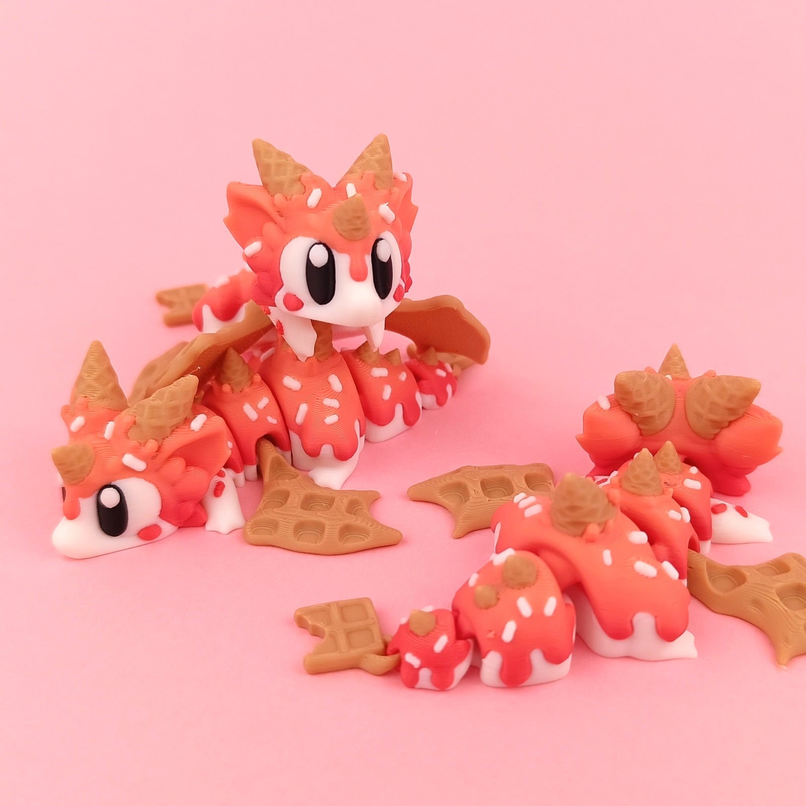 Flexi Sugar Rush Dragon - Articulated 3D‑Printed Dragon Friend