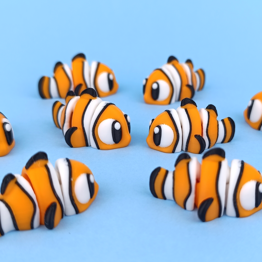 Flexi Clown Fish – Articulated 3D‑Printed Animal Friend