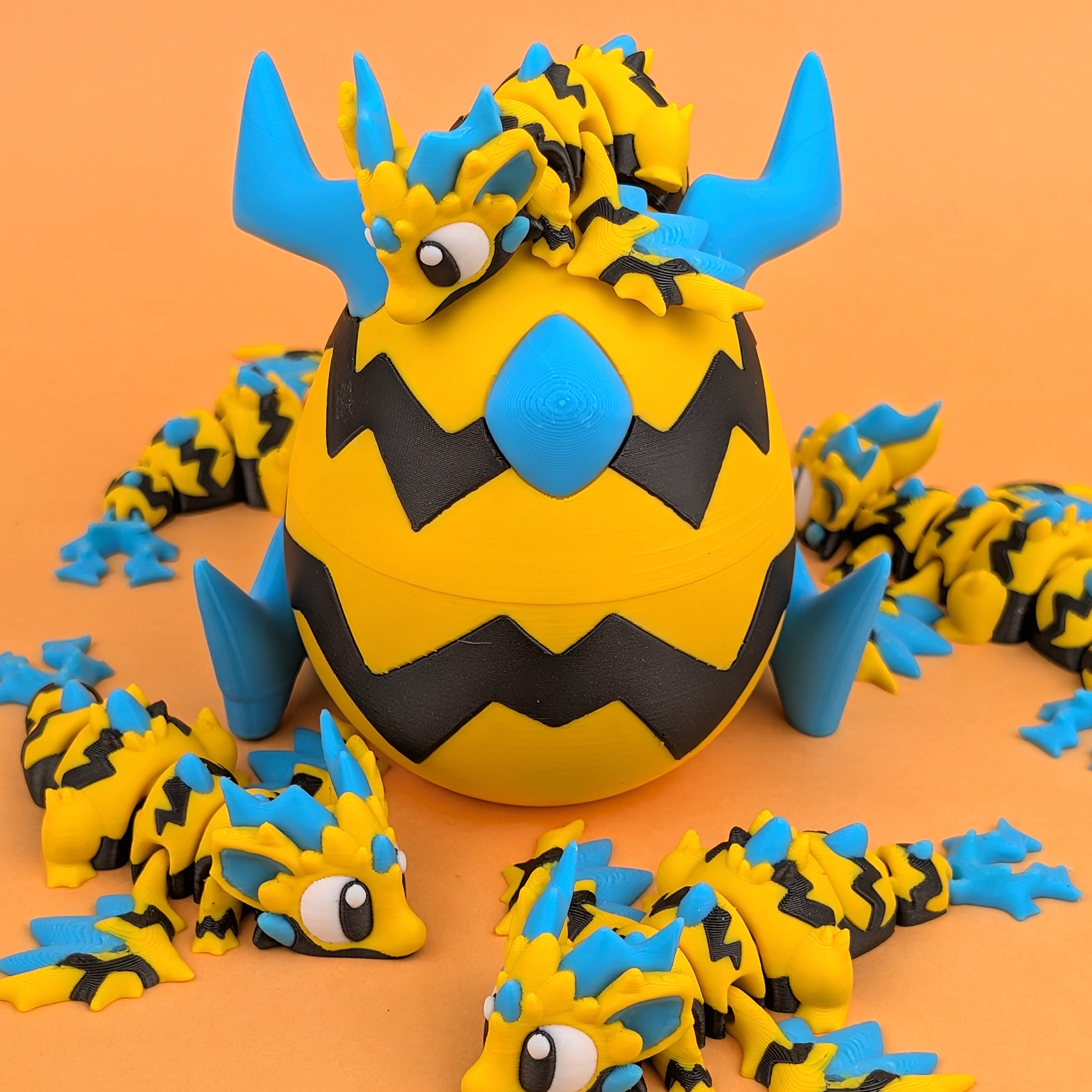 Flexi Wild Voltage Dragon - Articulated 3D‑Printed Dragon Friend
