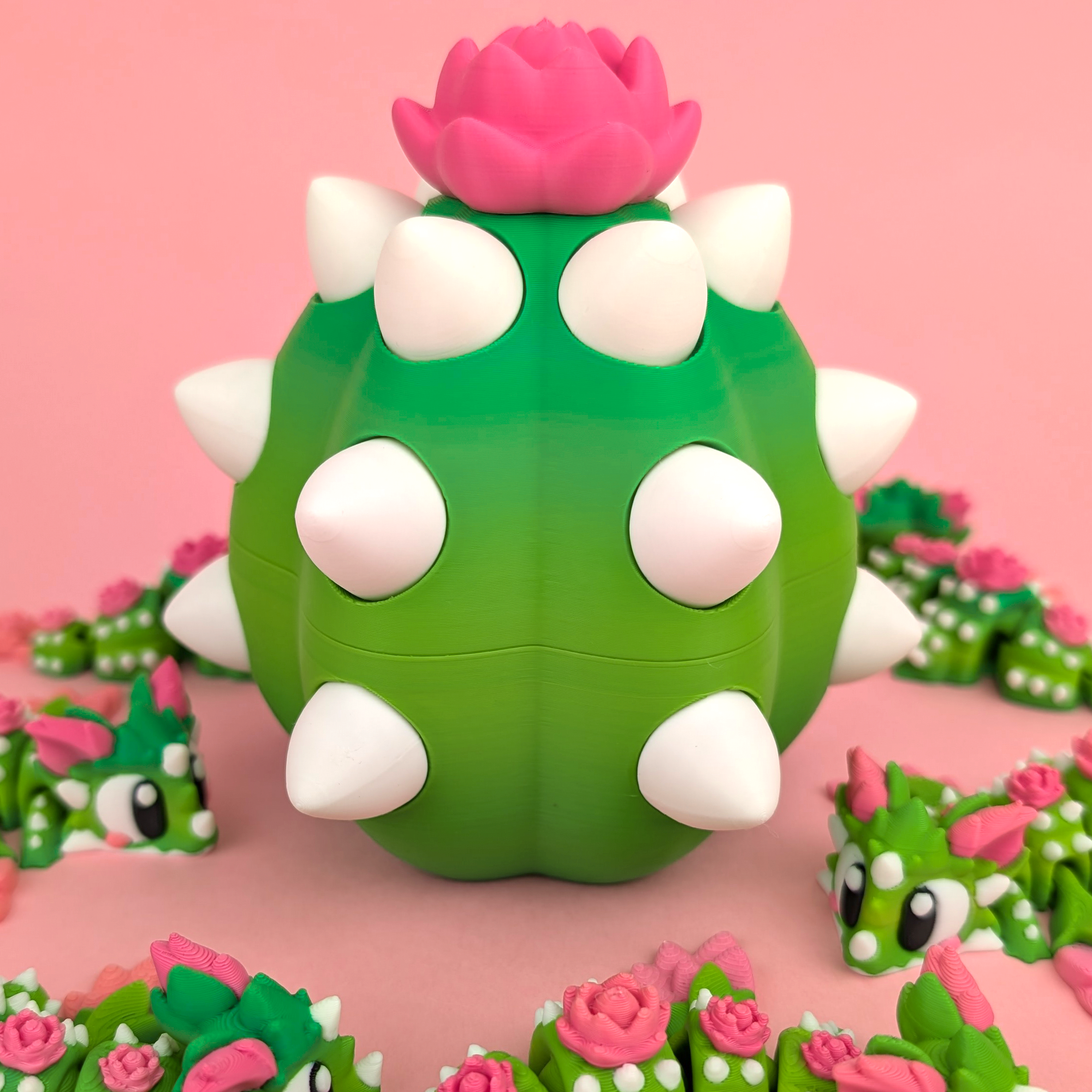 Flexi Cactus Dragon - Articulated 3D‑Printed Dragon Friend