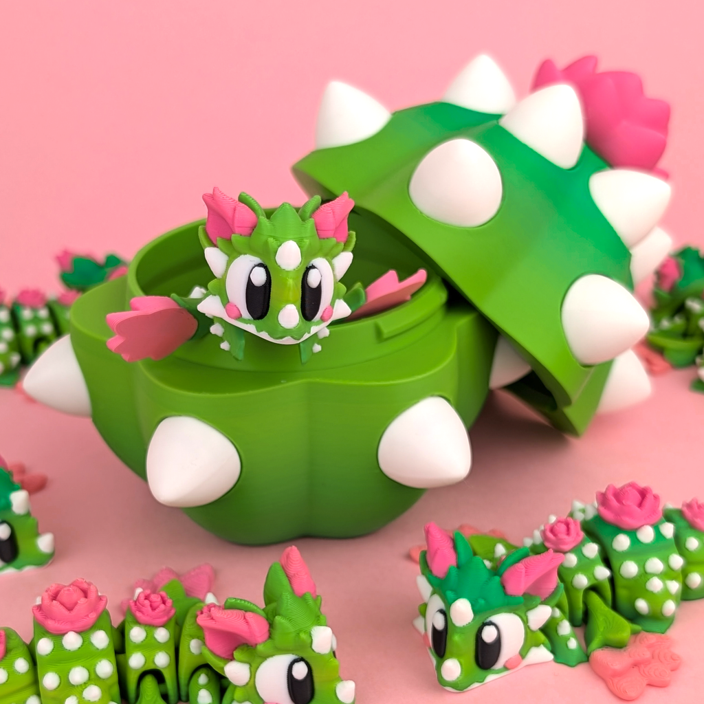 Flexi Cactus Dragon - Articulated 3D‑Printed Dragon Friend