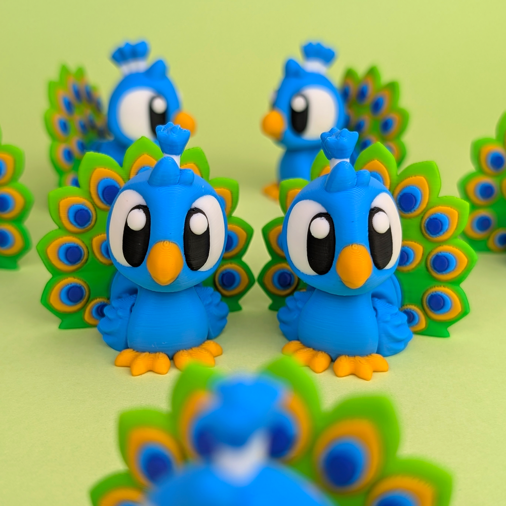 Flexi Peacock – Articulated 3D‑Printed Animal Friend