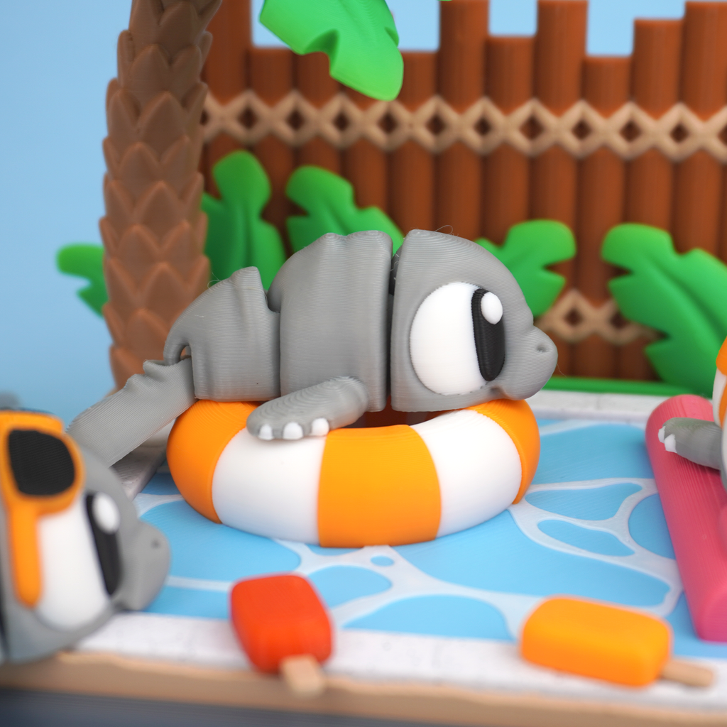 Pool Party Display Set – A Home for Your Desk Companions
