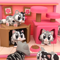 Cat House Display Set – A Home for Your Desk Companions