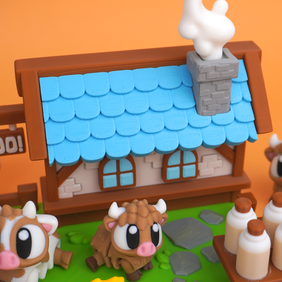 Country House Display Set – A Home for Your Desk Companions
