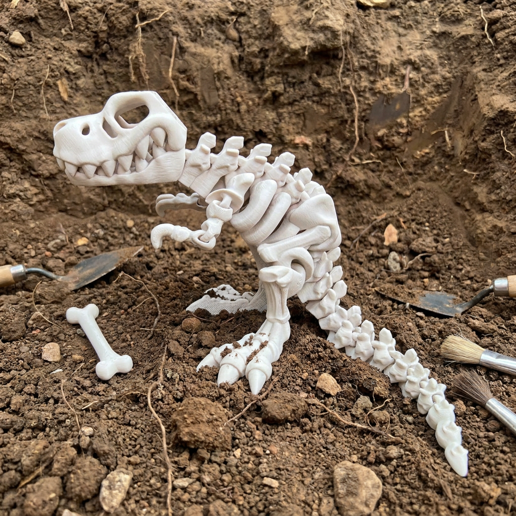 Flexi Skeleton T-Rex – Articulated 3D‑Printed Dinosaur Friend