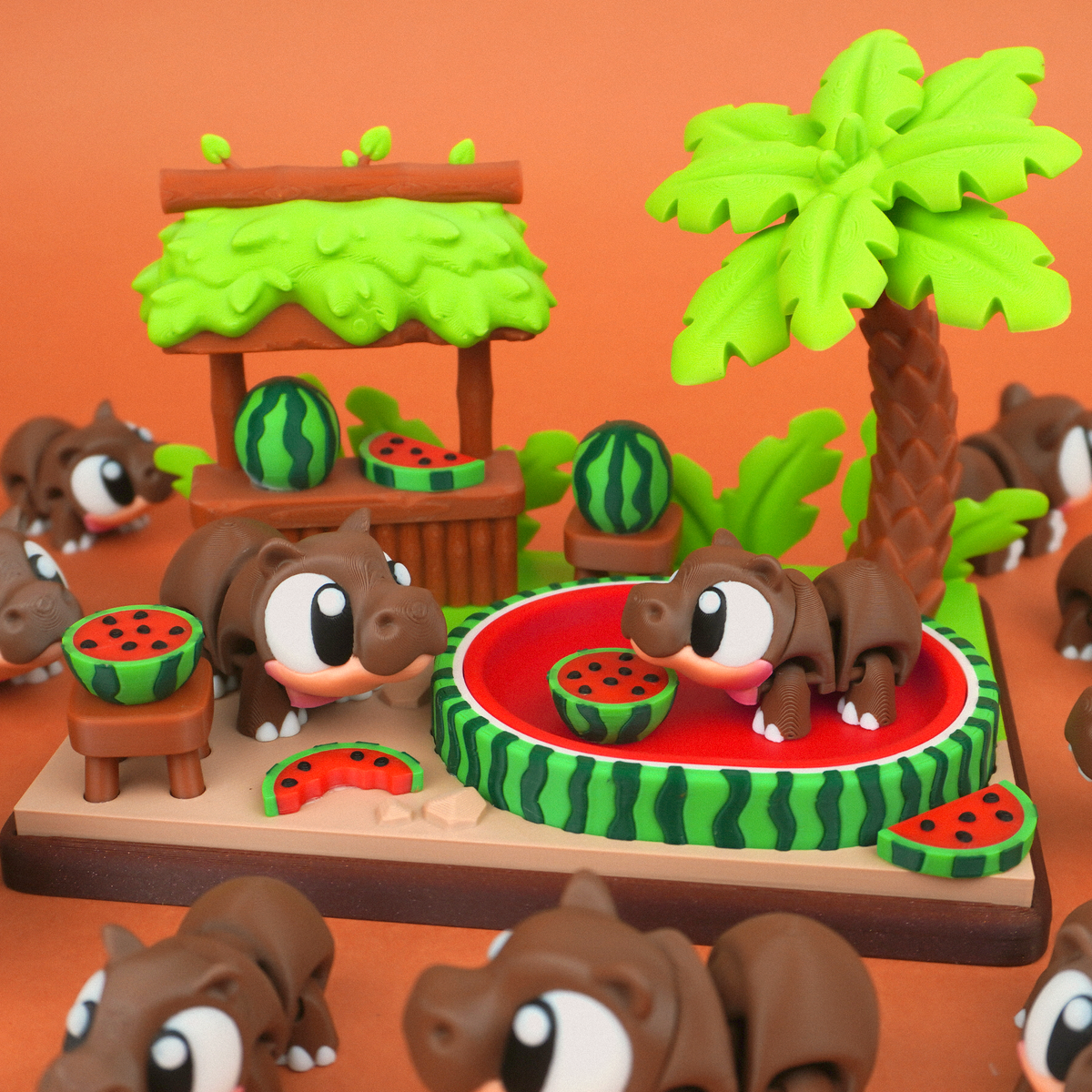 Watermelon Bar Display Set – A Home for Your Desk Companions