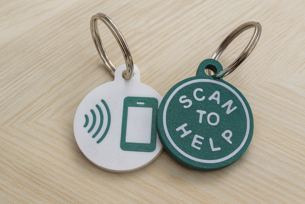 Scan To Help NFC Keyrings