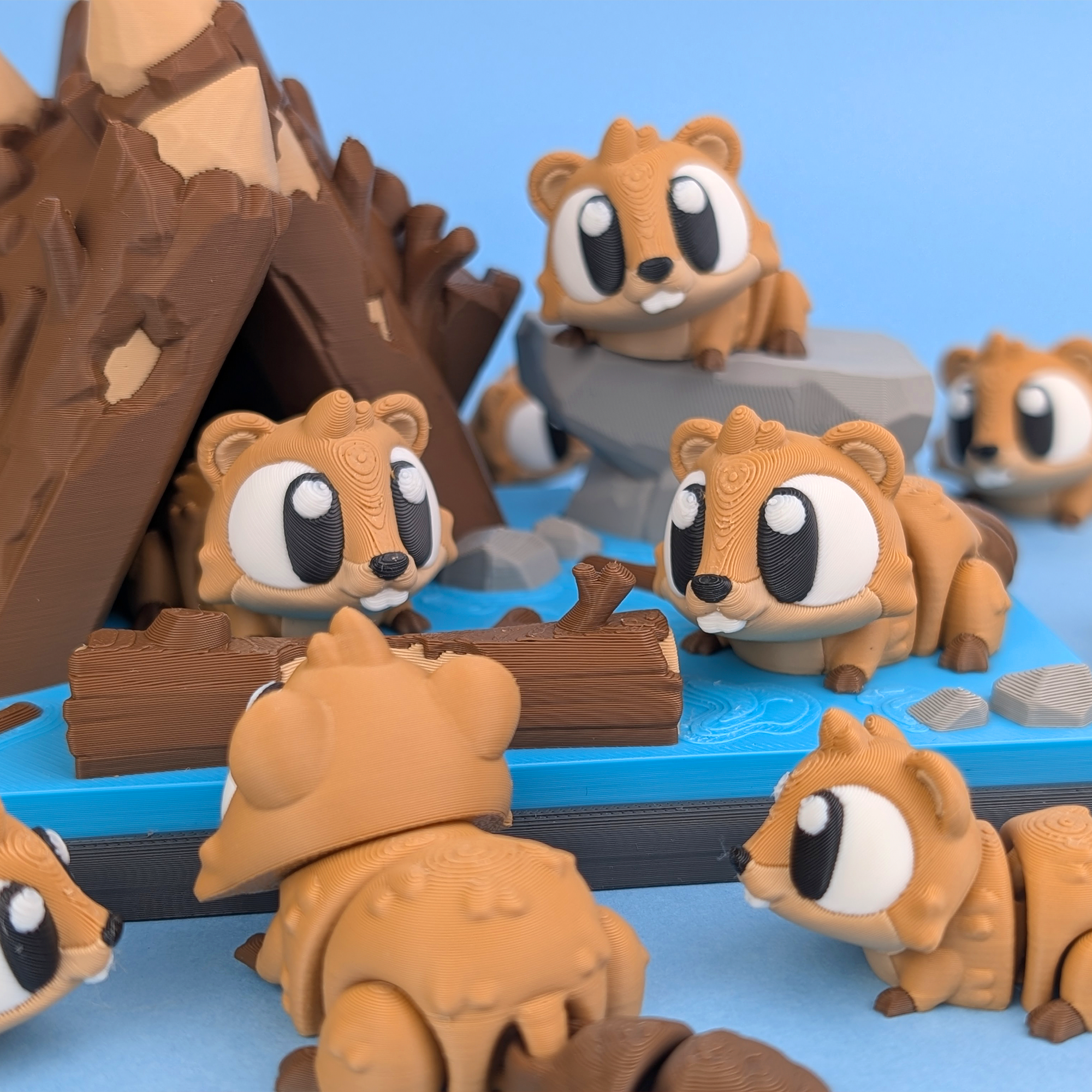Beaver Den Display Set – A Home for Your Desk Companions