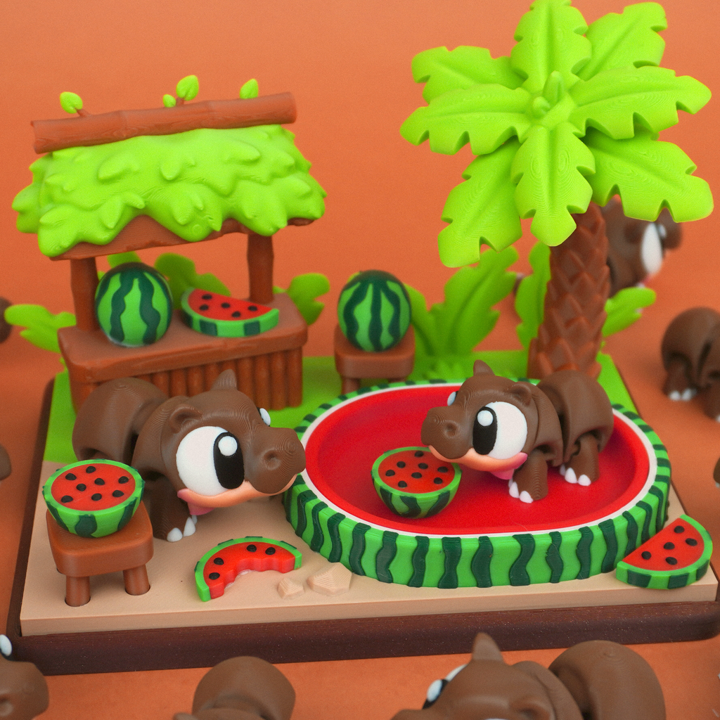 Watermelon Bar Display Set – A Home for Your Desk Companions