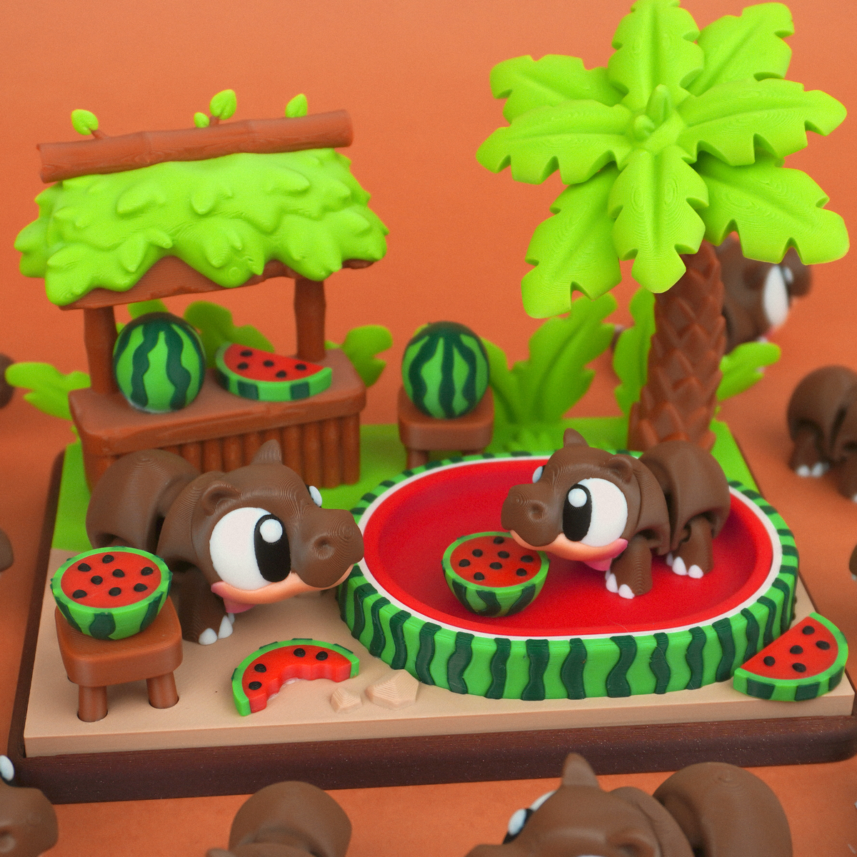 Watermelon Bar Display Set – A Home for Your Desk Companions