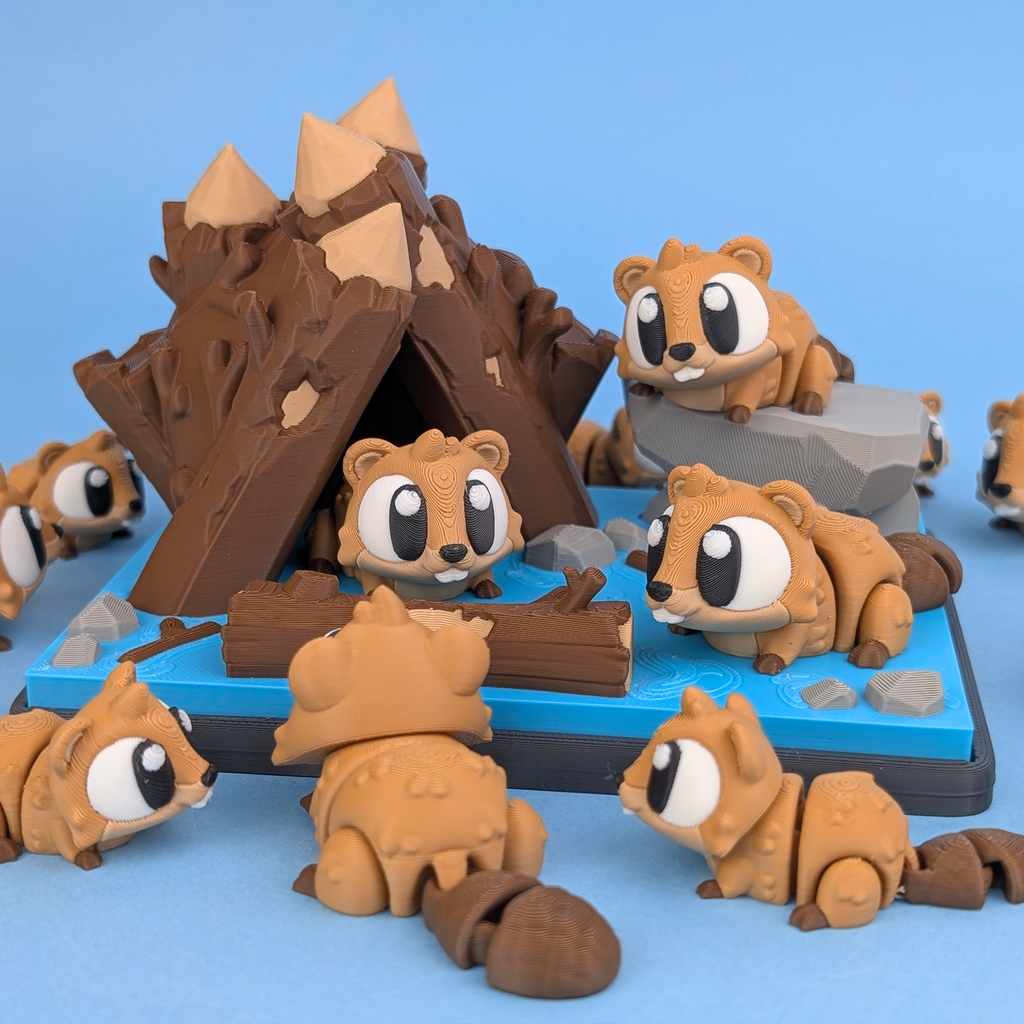 Beaver Den Display Set – A Home for Your Desk Companions