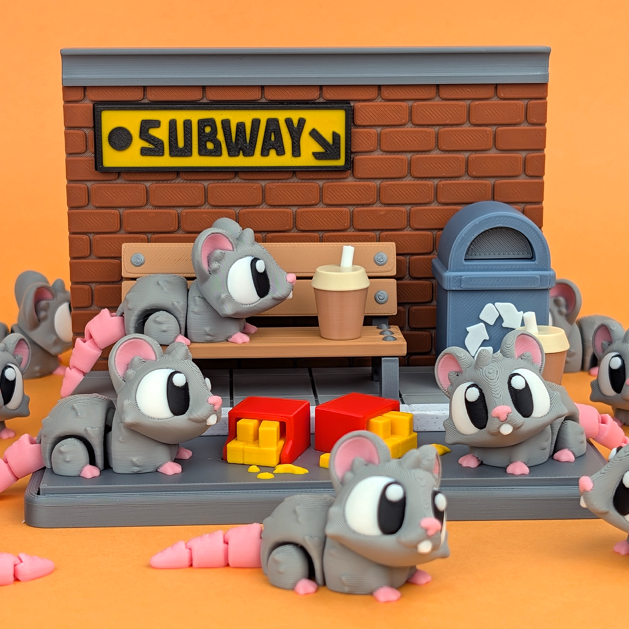 City Critter Display Set – A Home for Your Desk Companions
