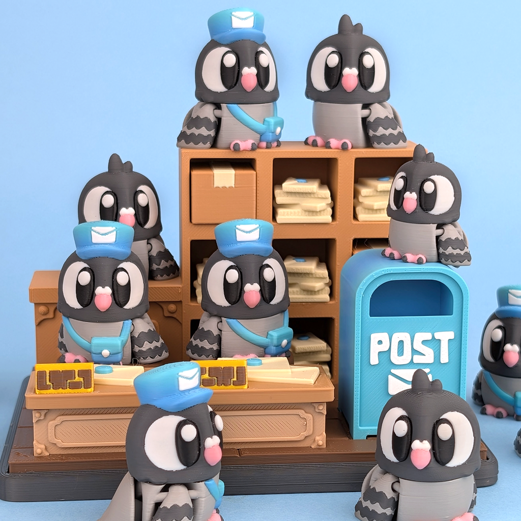Pigeon Post Office Display Set – A Home for Your Desk Companions