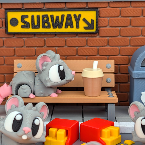 City Critter Display Set – A Home for Your Desk Companions