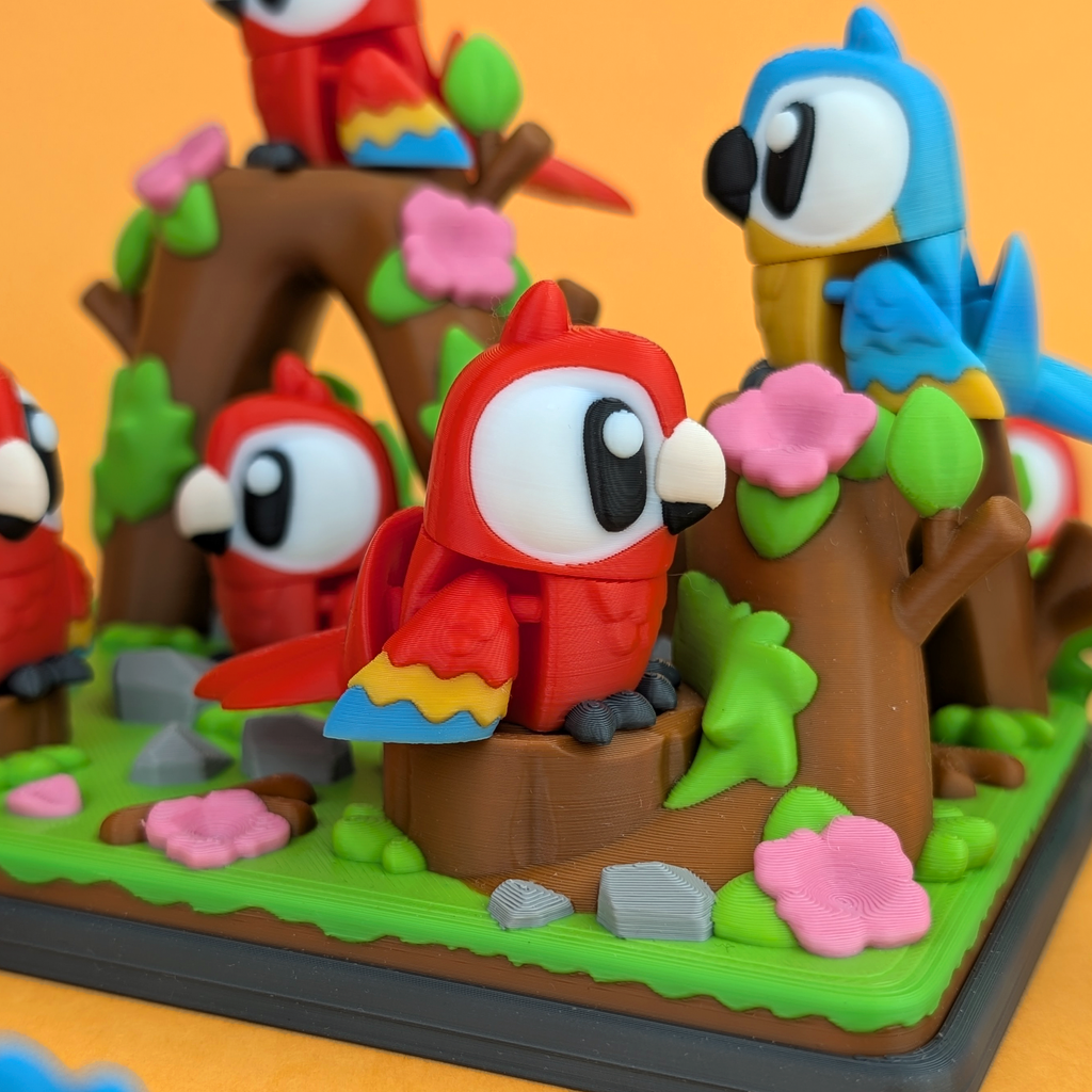 Flexi Macaw – Articulated 3D‑Printed Animal Friend