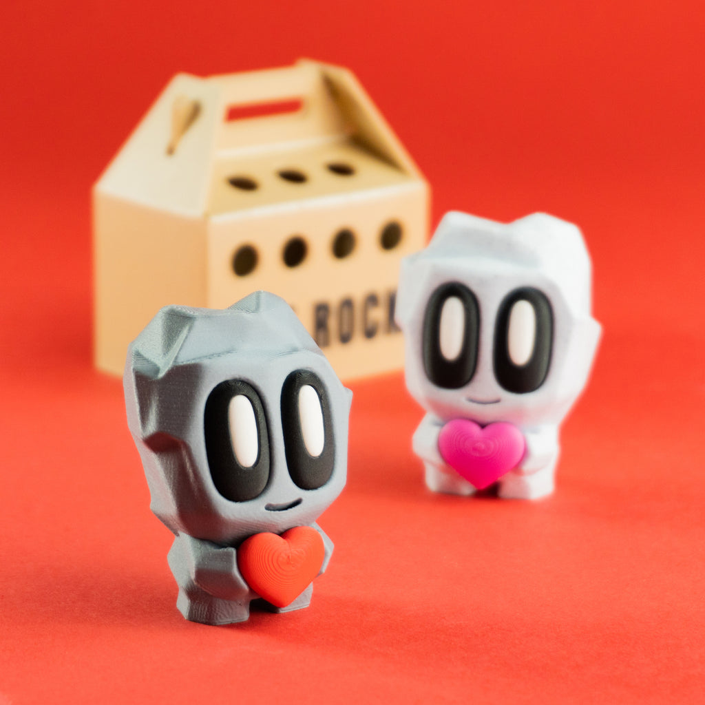 Blob Lab Love Rock – Collectible 3D Printed Desk Buddy