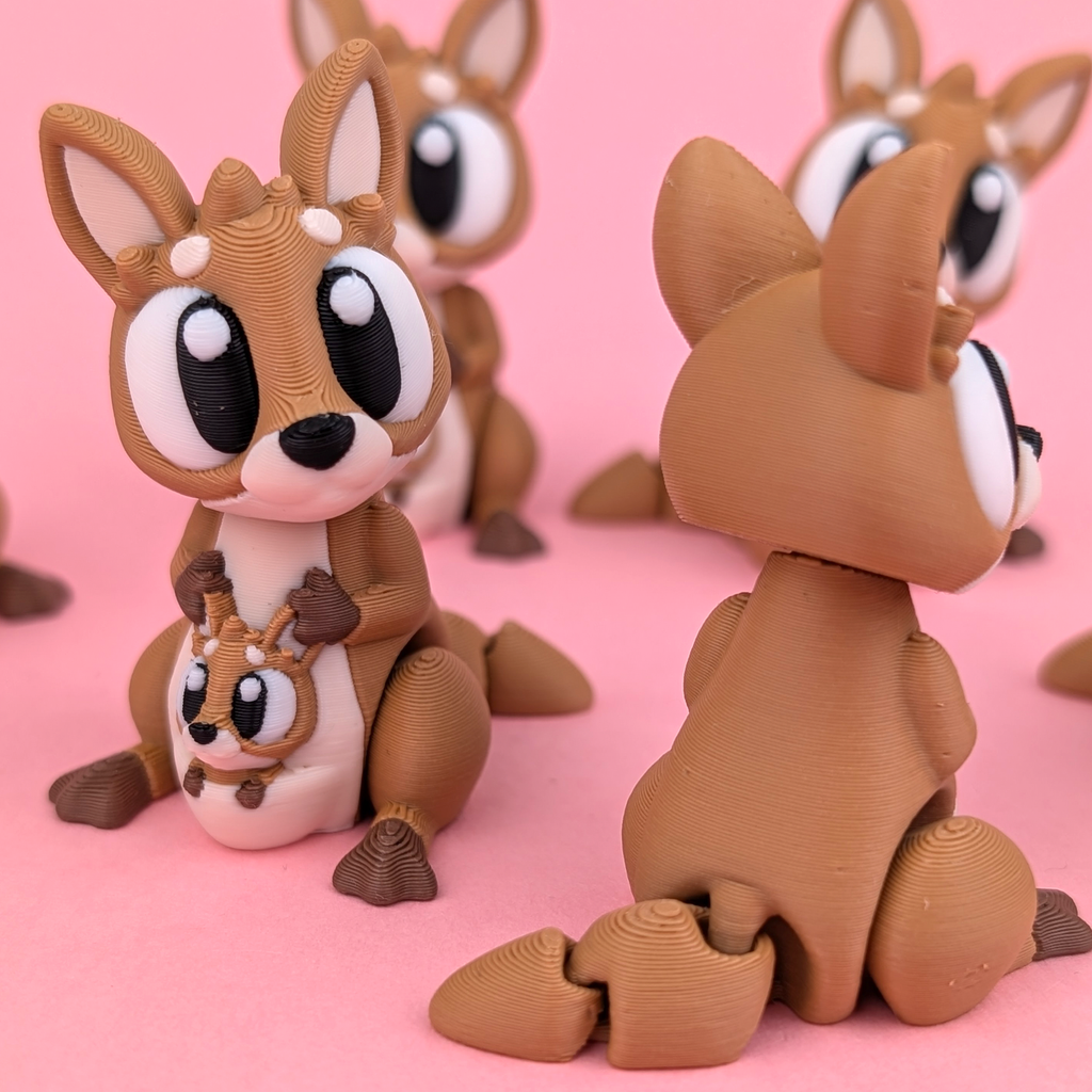 Flexi Kangaroo – Articulated 3D‑Printed Animal Friend
