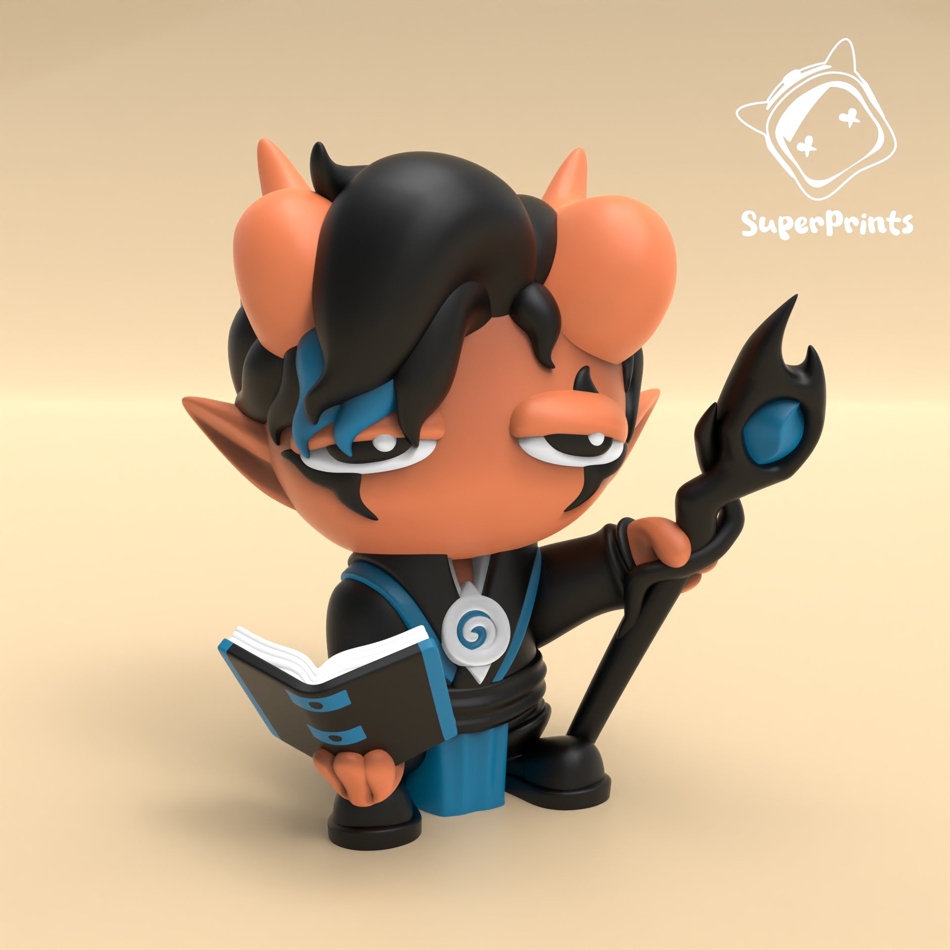Tiefling Warlock – Collectible 3D Printed Dungeon & Dragons Inspired Characters