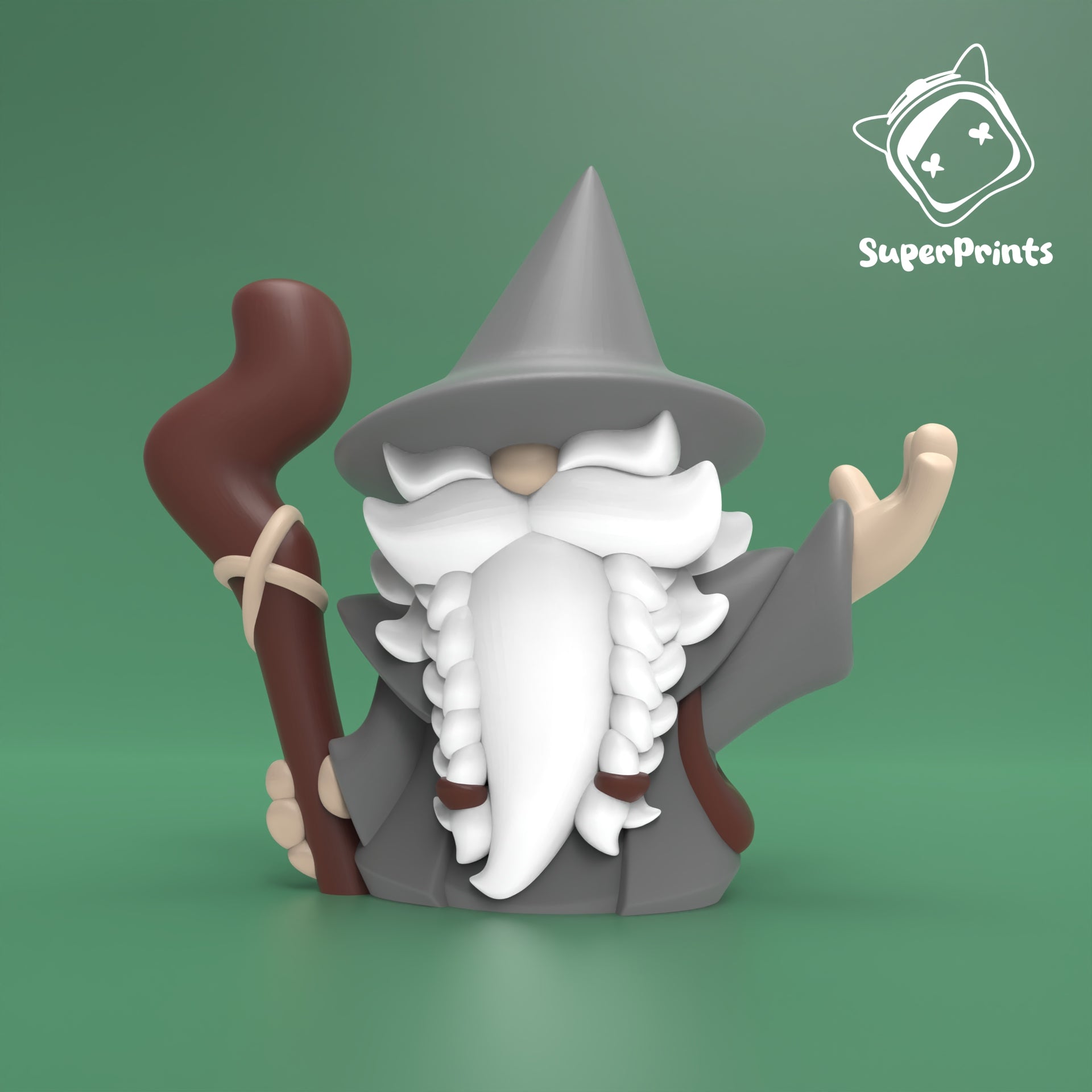 Old Wizard – Collectible 3D Printed Dungeon & Dragons Inspired Characters